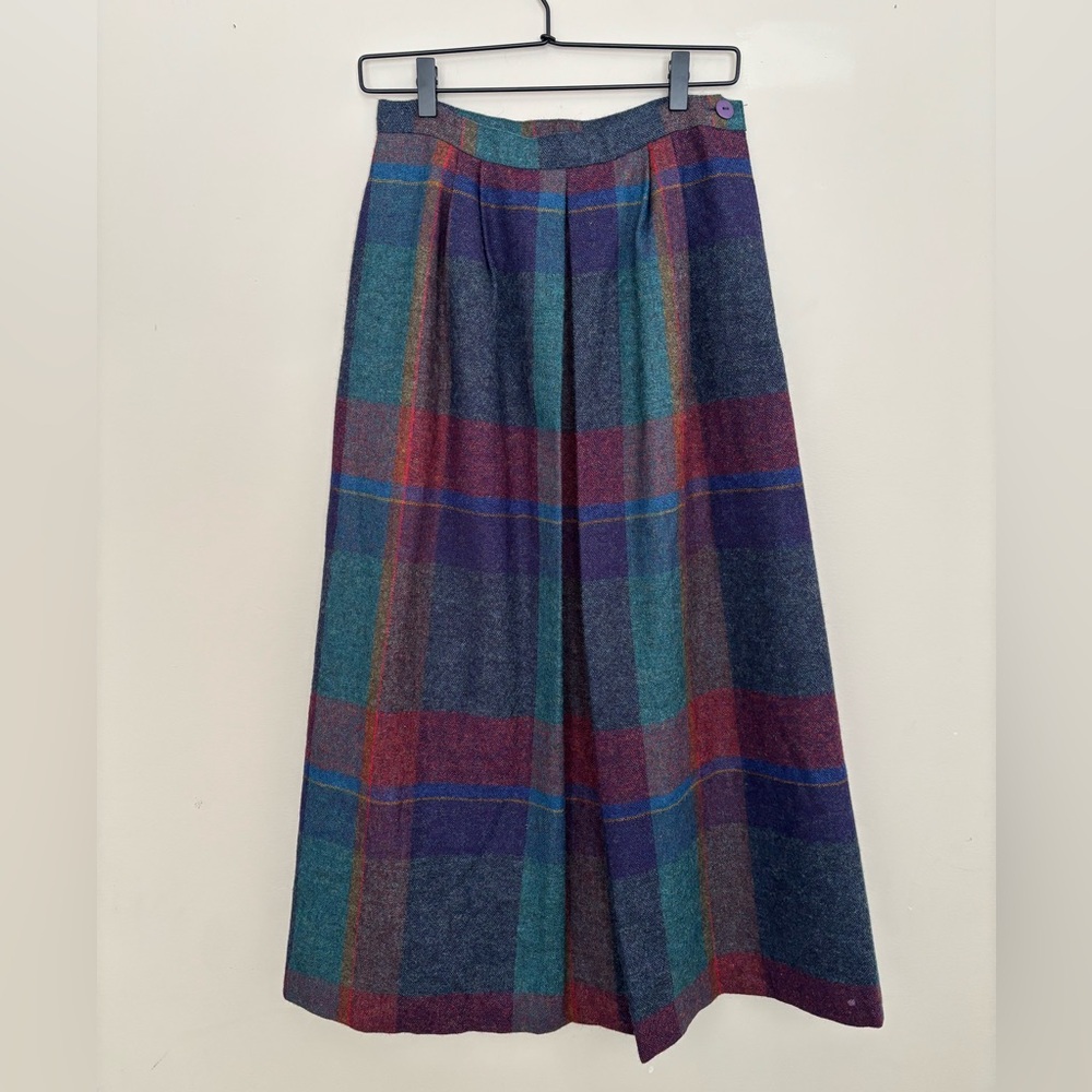 Vintage Scotland Yard Wool Skirt Tartan Plaid Kilt